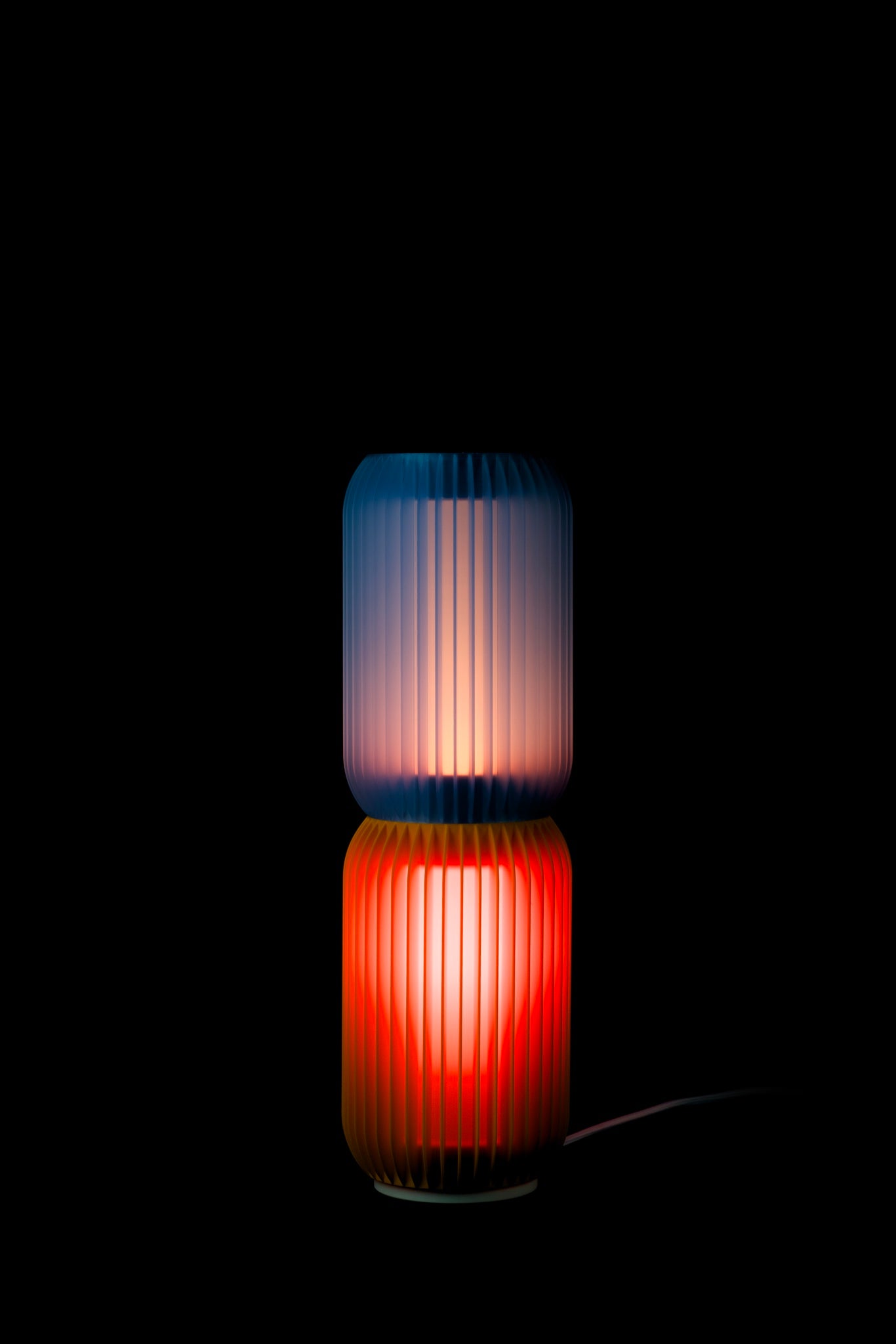LASE STEREO Duo · Colourful Modular Lamp at night