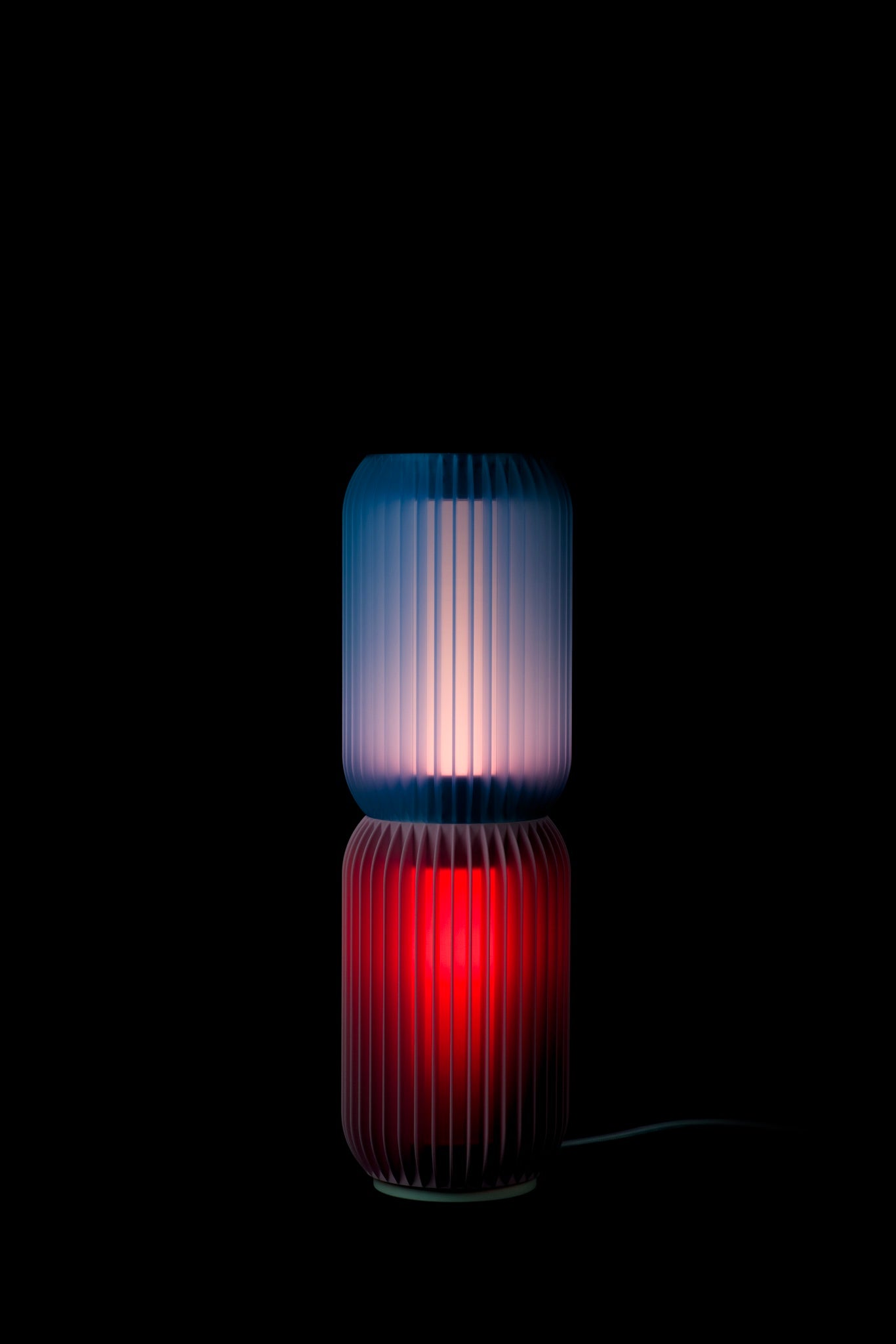 LASE STEREO Duo · Colourful Modular Lamp at night