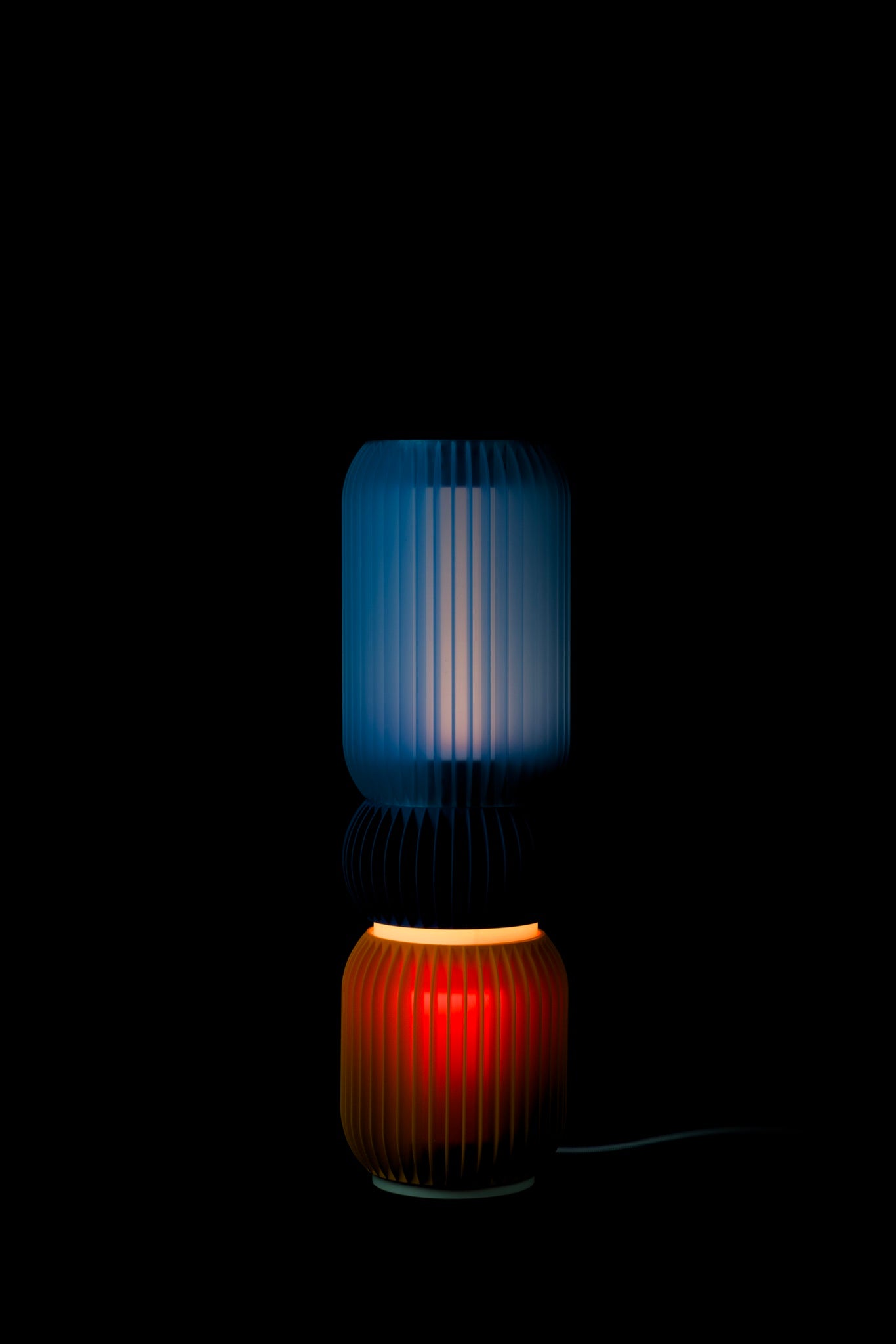 LASE STEREO Trio · Colourful Modular Lamp at night