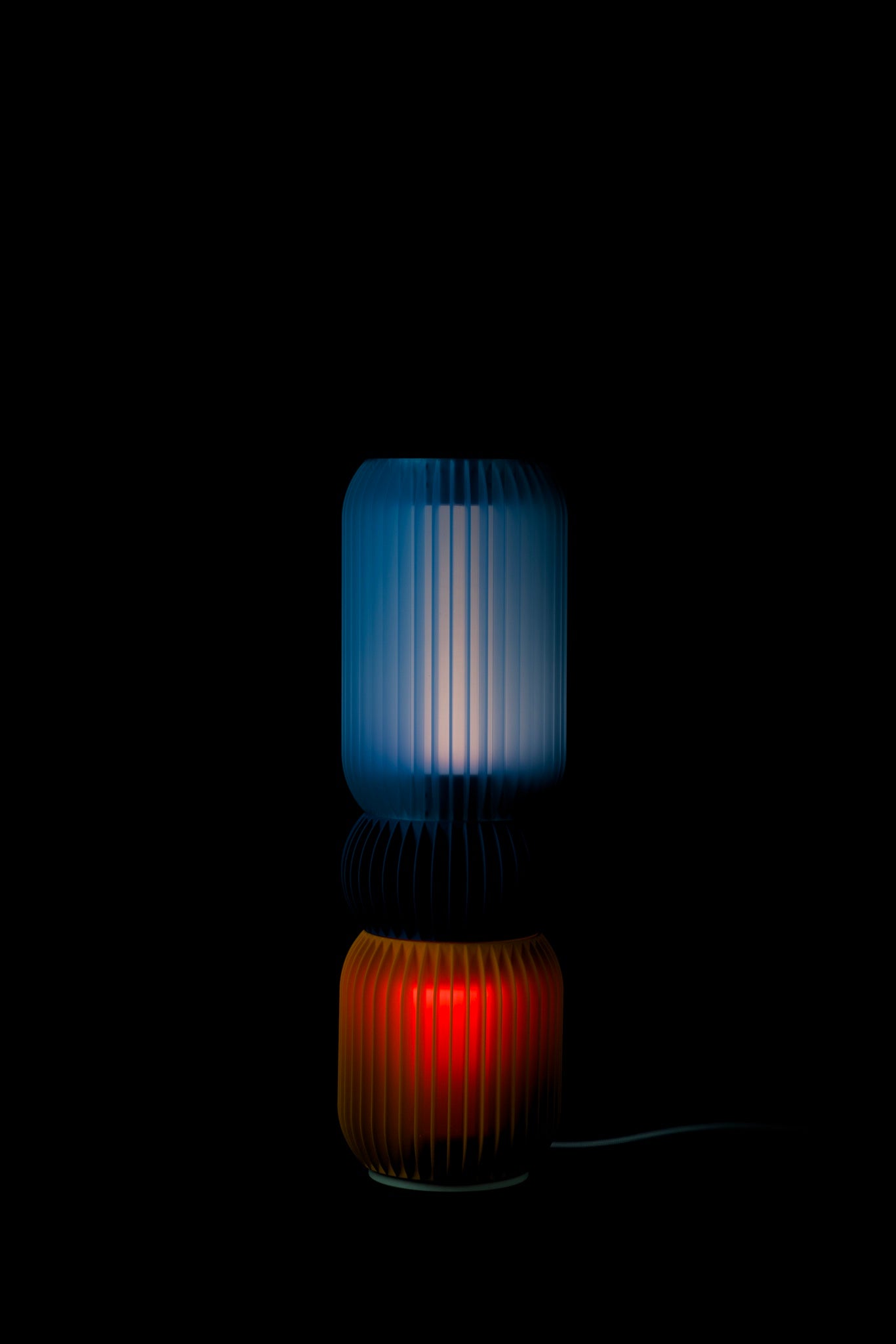 LASE STEREO Trio · Colourful Modular Lamp at night
