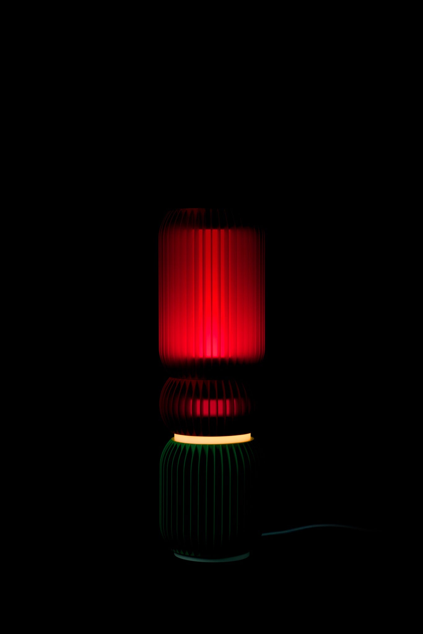 LASE STEREO Trio · Colourful Modular Lamp at night