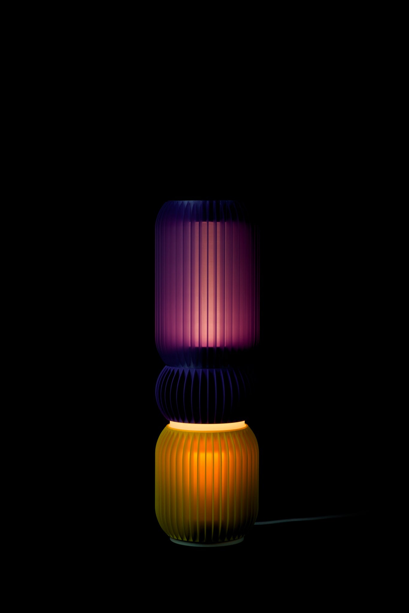 LASE STEREO Trio · Colourful Modular Lamp at night