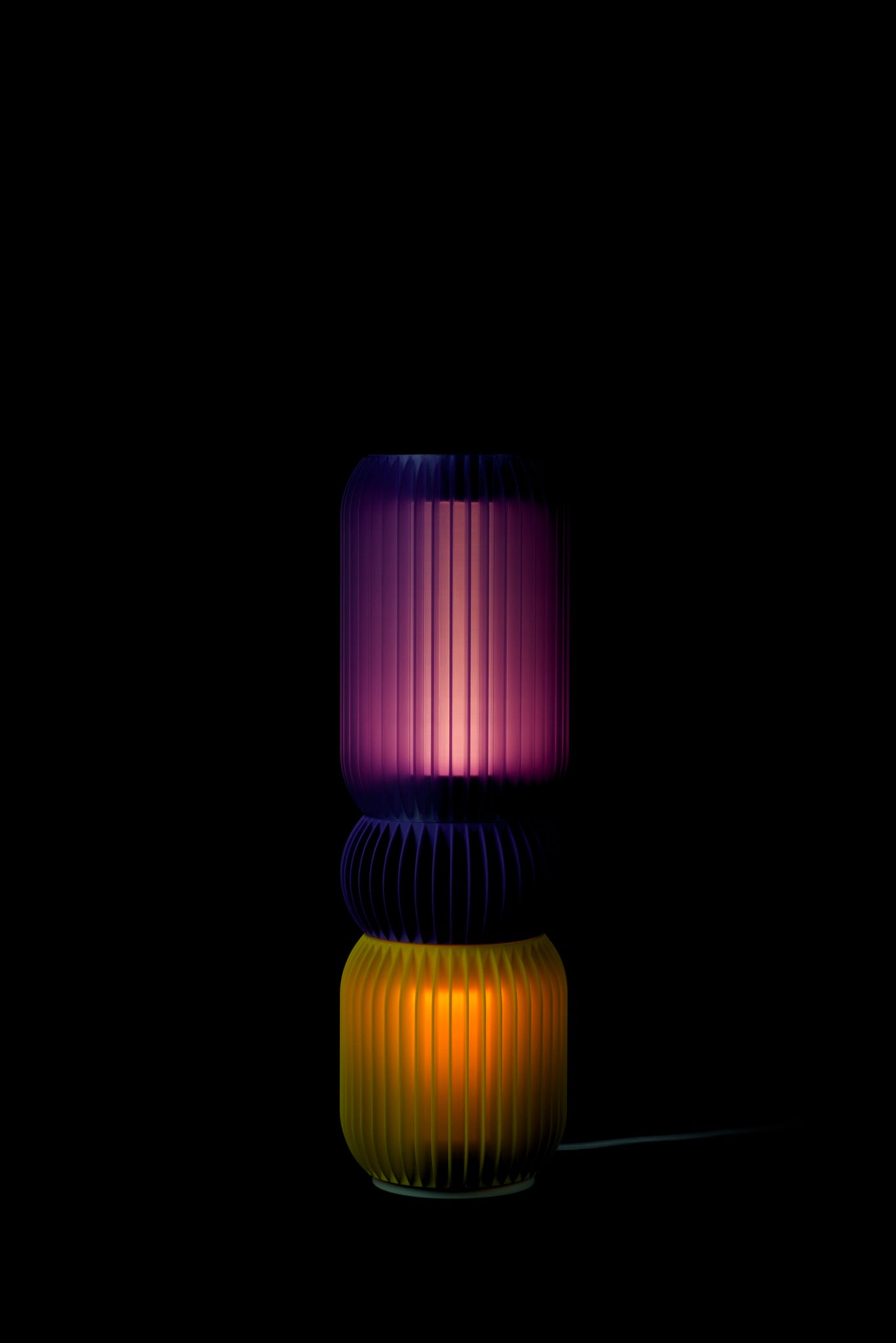 LASE STEREO Trio · Colourful Modular Lamp at night